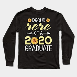 Sunflowers Proud Rere Of A 2020 Graduate Senior Student Happy Class Of School Last Day Of School Long Sleeve T-Shirt